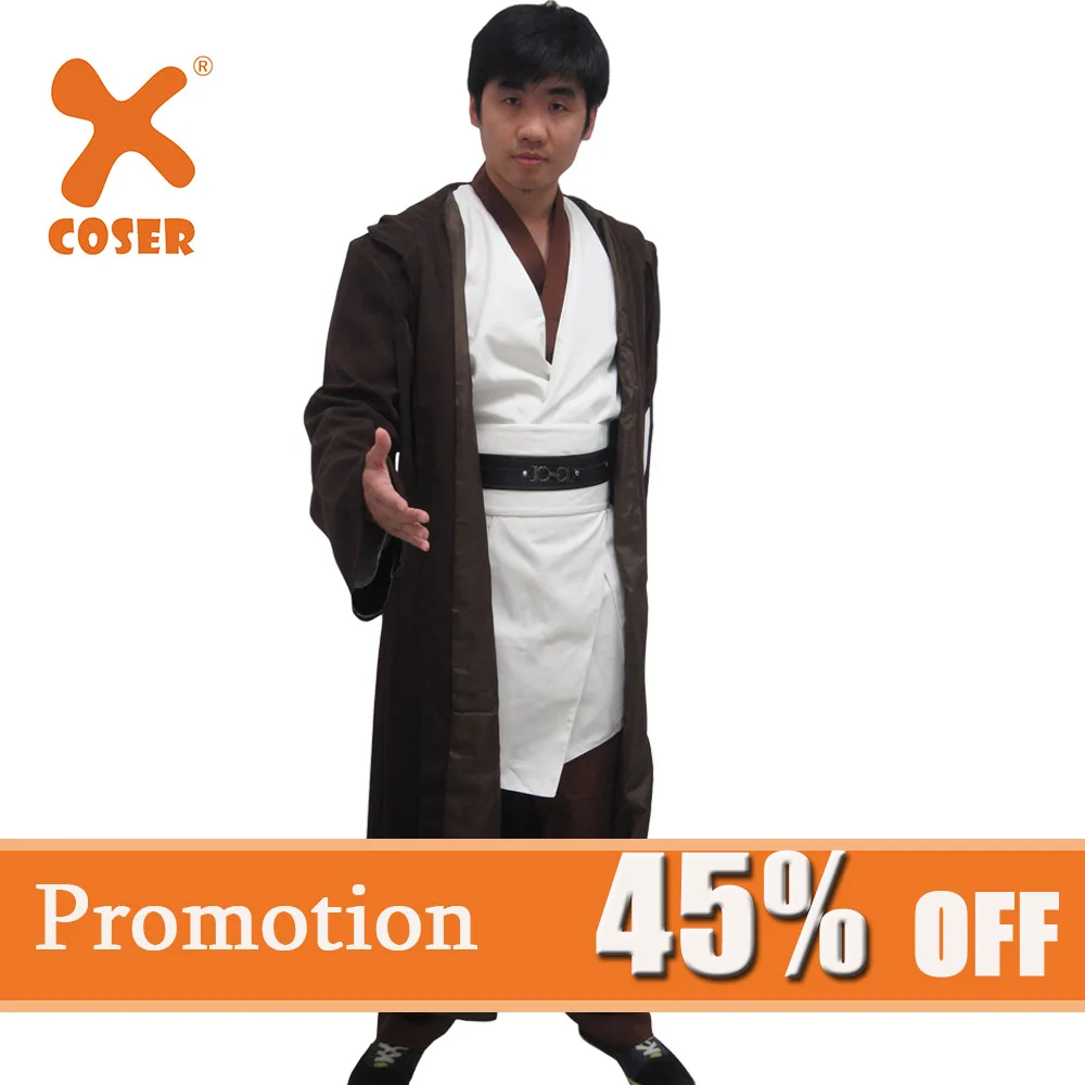 X COSTUME Звездные войны Obi Wan Kenobi Jedi Косплей Костюм подарок на Хэллоуин распродажа