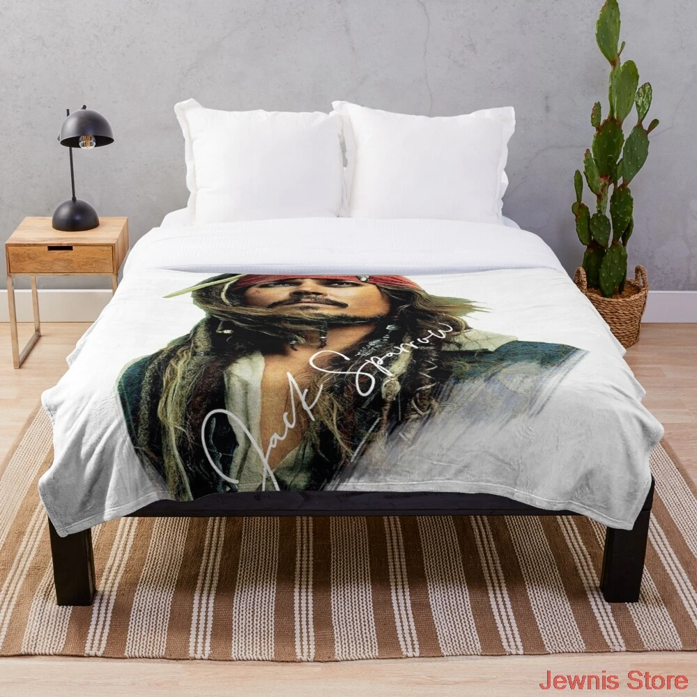 

Awesome Merch of Jack Sparrow Blanket Warm Cozy Letter Throw Blanket Print on Demand Sherpa Blankets for Sofa Thin Quilt