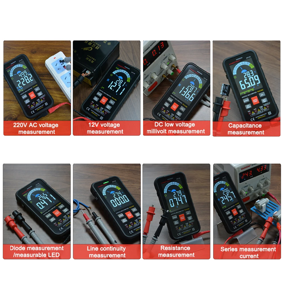 Цифровой мультиметр 9999 отсчетов умный Многофункциональный Вольтметр с