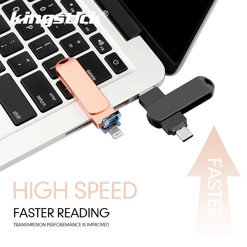 USB флеш накопитель для iPhone X/7 Plus/6/6s/5/SE/ipad OTG флешка HD карта памяти 8 ГБ 16 32 64 128 256