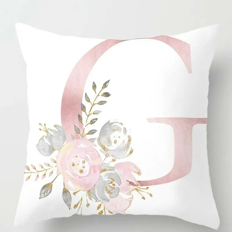 Nordic чехол для подушки с буквами розовый Английский алфавит цветами накидка
