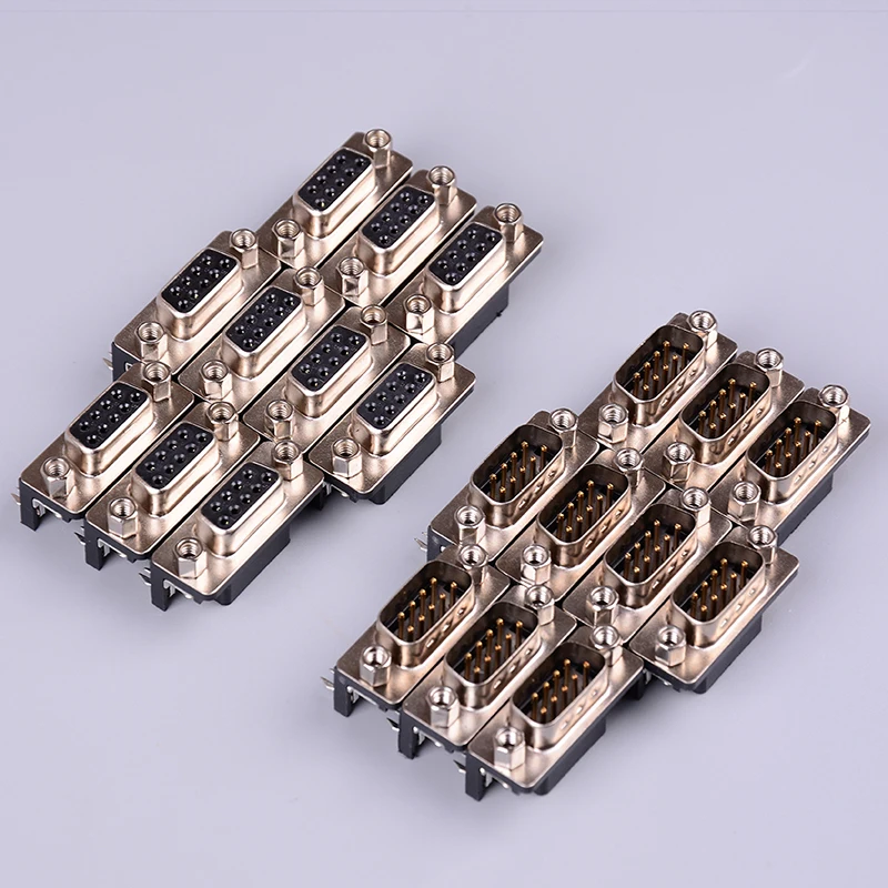 

10 шт./лот DB-9 DB9 мужской женский печатного монтажа DR-9S разъем PCB RS232 разъем