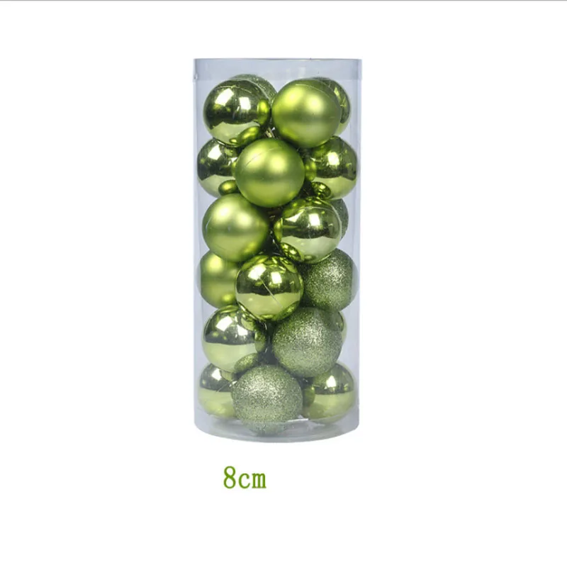8cm 8cm/24pcs Christmas Xmas Tree Ball christmas ball christmas decorations for Home Christmas decorations Gift - Цвет: 8cm