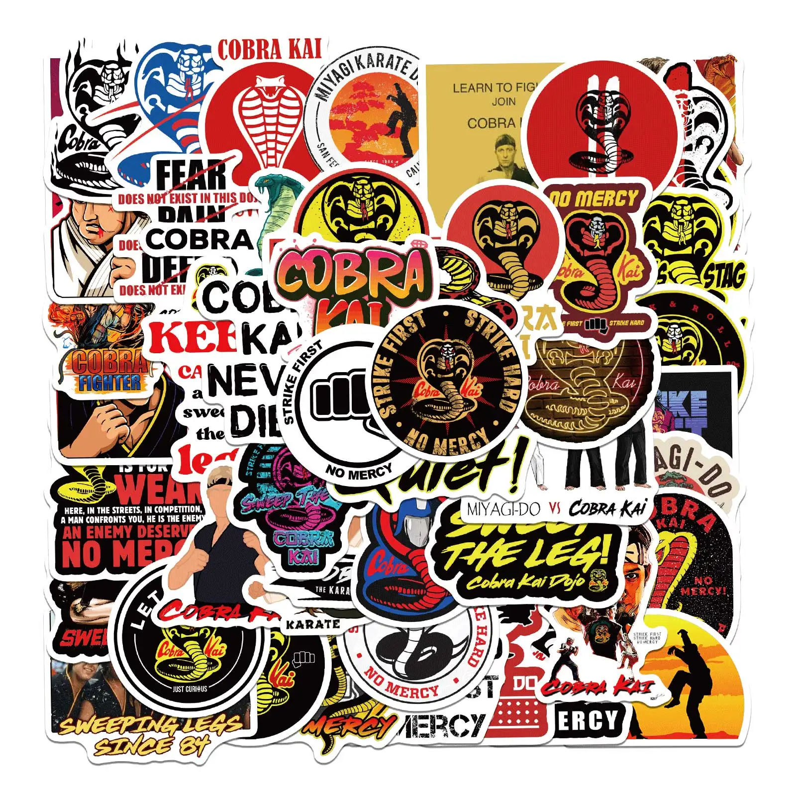 Наклейки Кобра Кай для ТВ-шоу 10/50 шт. | Игрушки и хобби