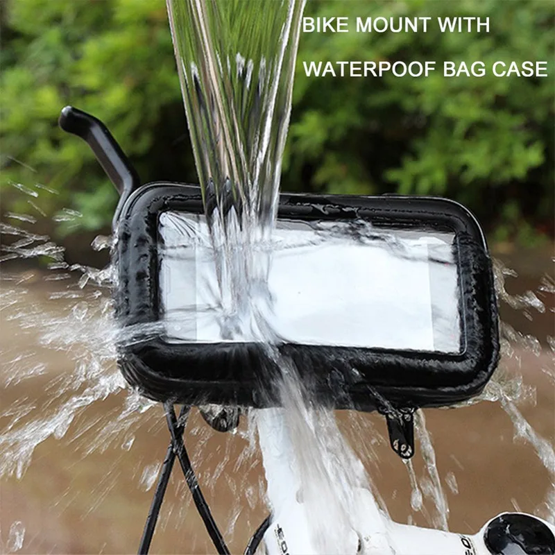 waterproof bicycle phone bag case touch screen mtb bike motorcycle pouch cases for 5 8 6 5 inch mobile phone shell fundas capa free global shipping