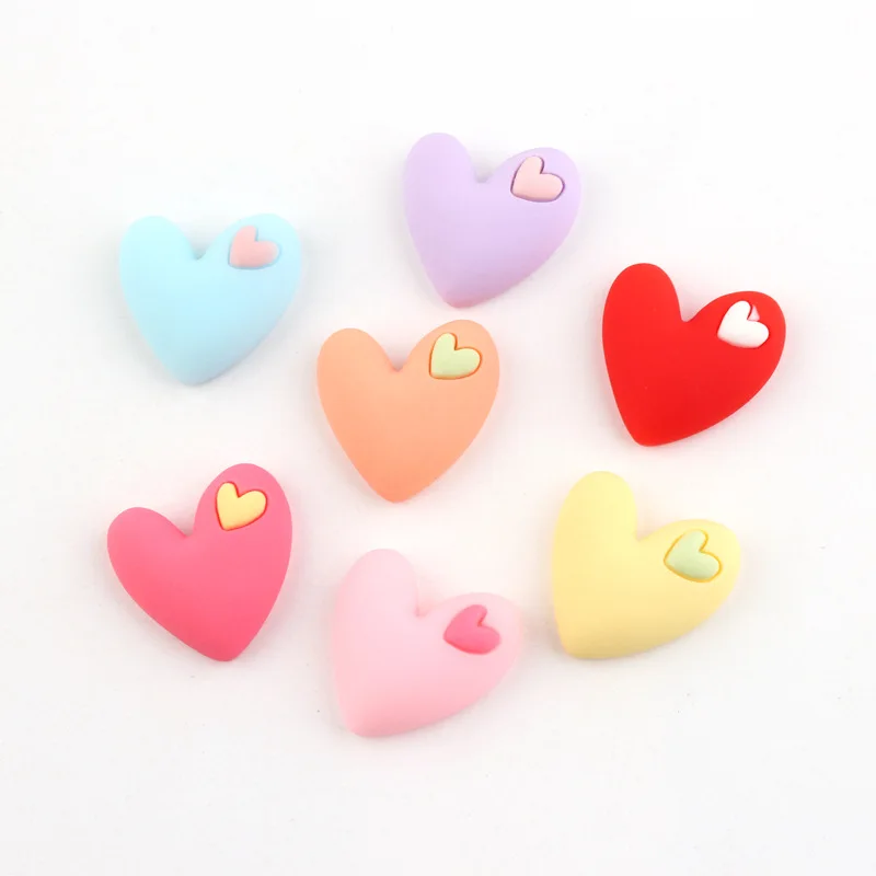 

Resin Heart Decoration Crafts Flatback Cabochon Embellishments For Scrapbooking Beads Diy Accessories