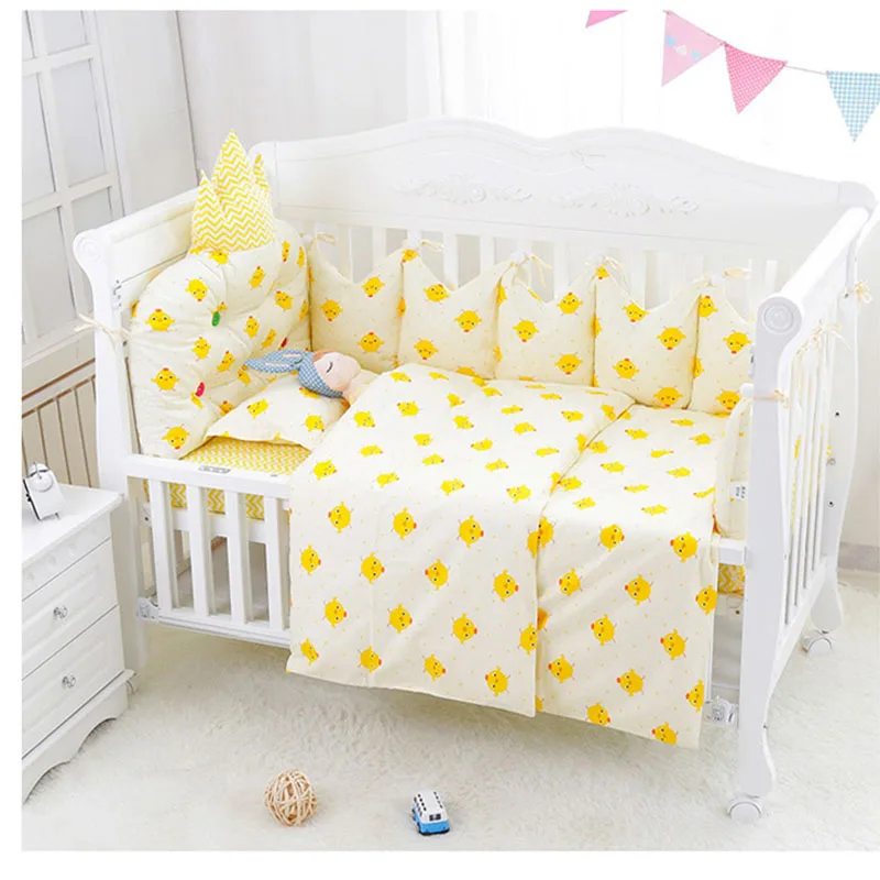 2019 Новинка 7 шт./компл. постельное белье для малышей дышащие постельные