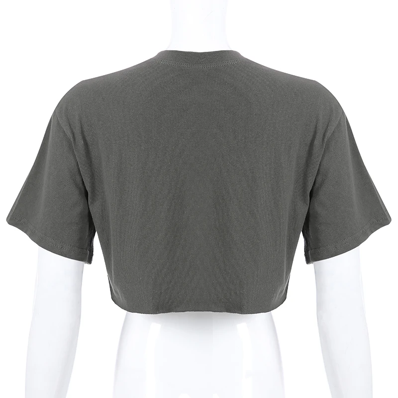 

Patchwork Lace Casual Loose Crop Top T Shirt Fashion Solid Short Sleeve T-shirt Women Summer Streetwear Cotton Tops