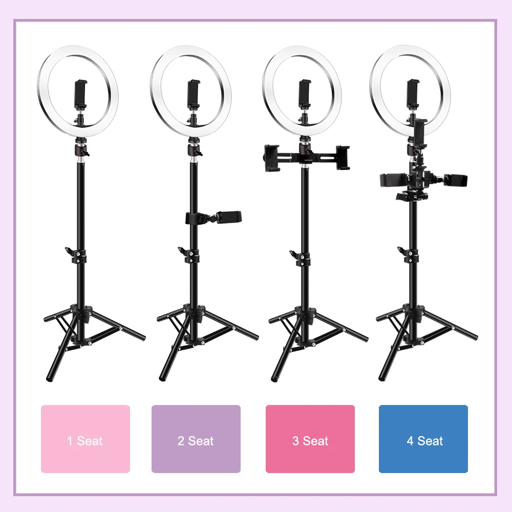 Кольцевой светильник 26 см/10 дюймов кольцевой для селфи светодиодный