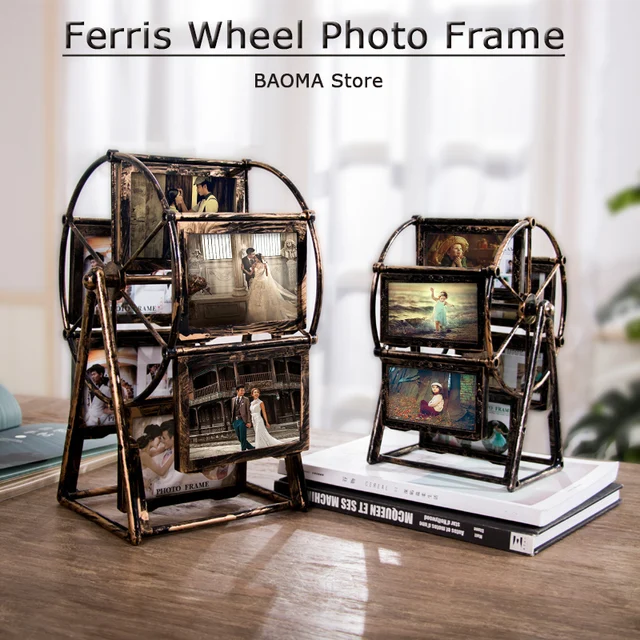Creative 4 inch 5 inch Plastic Ferris wheel Model Frame Home Decoration Accessories Modern Photo Show Wedding Room Decorative 1