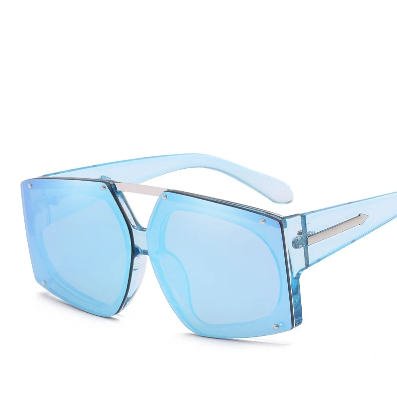 Трендовое негабаритное солнцезащитное стекло es мужское зеркало желейного цвета