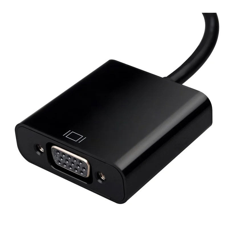 Upgraded Version HDMI 1080P to VGA Cable Adapter Converter for PC Laptop Power-Free Raspberry Pi - Black |