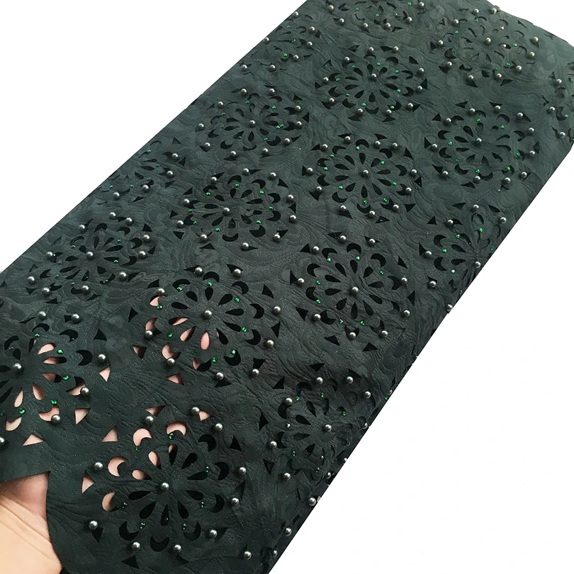 Ourwin распродажа бисера лазерная резка кружевная ткань чистая африканская высокое