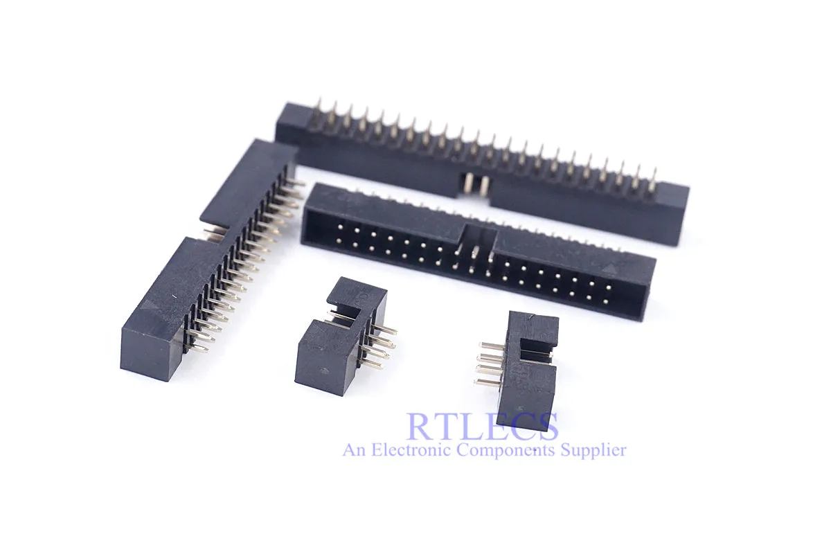 100 шт. 0 079 &quot2 мм PCB IDC Box Header 6 8 10 12 14 16 18 20 24 26 30 34 40 60 Pin сквозное отверстие