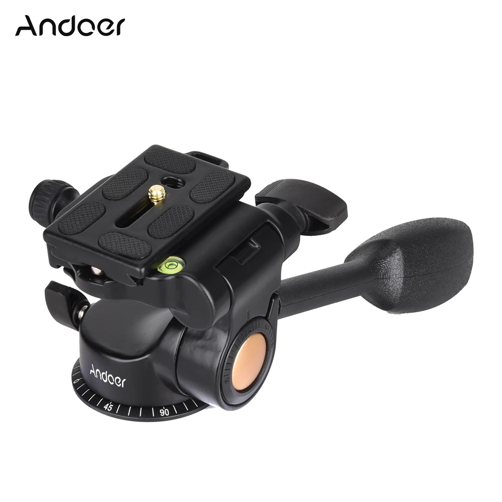 Штатив Andoer Q08 с 3-сторонней жидкостной шаровой головкой и быстроразъемной