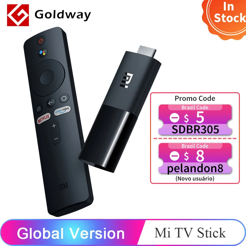 Глобальная версия Xiaomi Mi TV Stick Android 9 0 Quad core 1080P Dolby DTS декодирования HD 1 ГБ ОЗУ 8 Гб ПЗУ