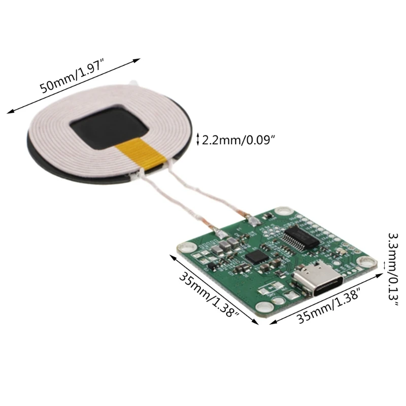 

20W High Power 5V -13.5V Fast Charge Wireless Charger Transmitter Module Type- C USB + Coil Qi Universal Mobile Phone