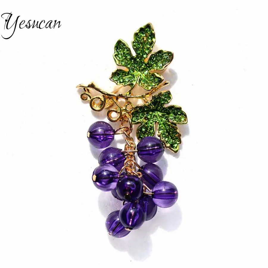 Женская Брошь в виде фрукта длинная брошь из металлического сплава с