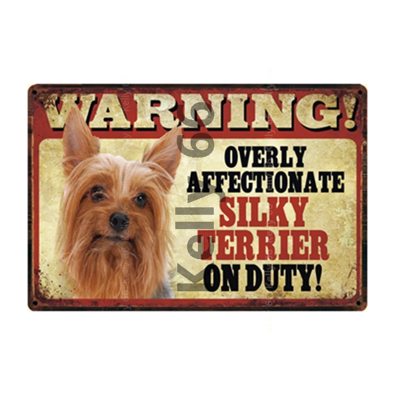 Металлический знак Kelly66 с надписью собаки и Бульмастиф размером 20 х 30 см для