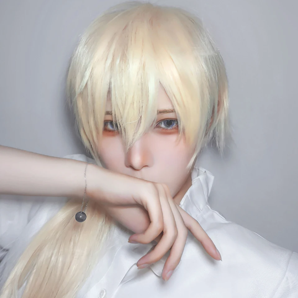 Синтетический короткий прямой парик AILIADE с Омбре светлый длинной челкой конского