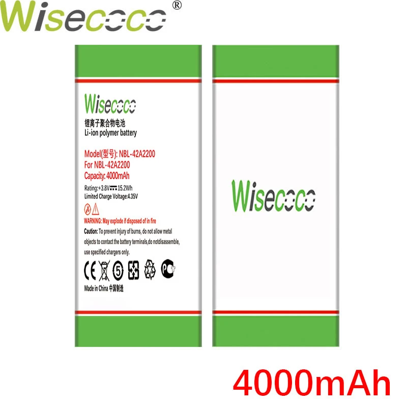 

WISECOCO 4000 мАч NBL-42A2200 Батарея для Neffos C5 TP701A, B, C, E, мобильный телефон в наличии + номер для отслеживания