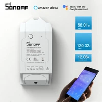 sonoff pow r2 wifi diy switch 16a real time power consumption measure smart home automation work with ewelink alexa google home