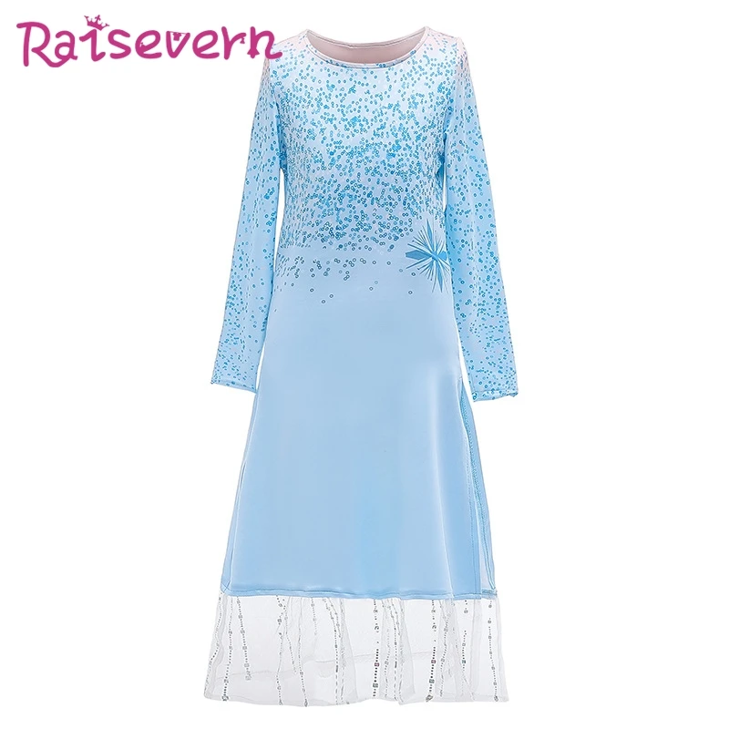 Raisvern/элегантное платье принцессы Эльзы для костюмированной вечеринки платья