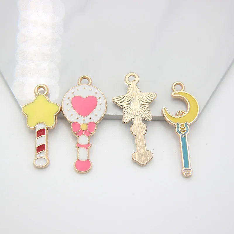 10 шт./лот волшебная палочка ручной работы эмалевые Подвески DIY для браслета