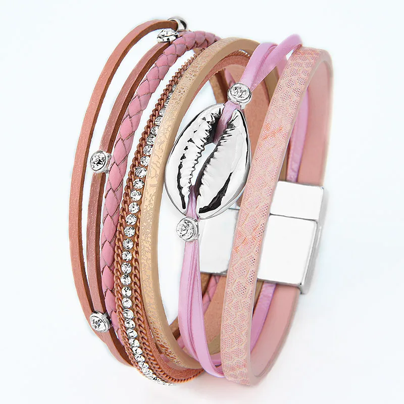 Женский многослойный браслет IF YOU Fashion из кожи женское Ювелирное Украшение 2019 |