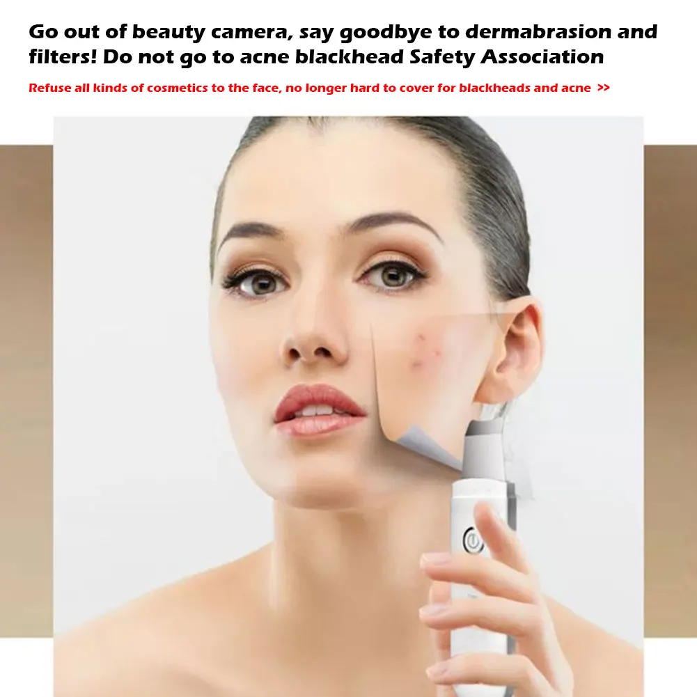 

Ultrasonic Skin Scraper Facial Blackhead Pores Cleanser Blackhead Remover Facial Cleanser Face Lifting Beauty Instrument