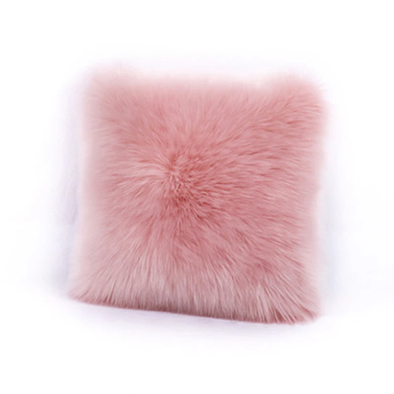 Чехол для подушки из искусственного меха 40 х40 см | Дом и сад