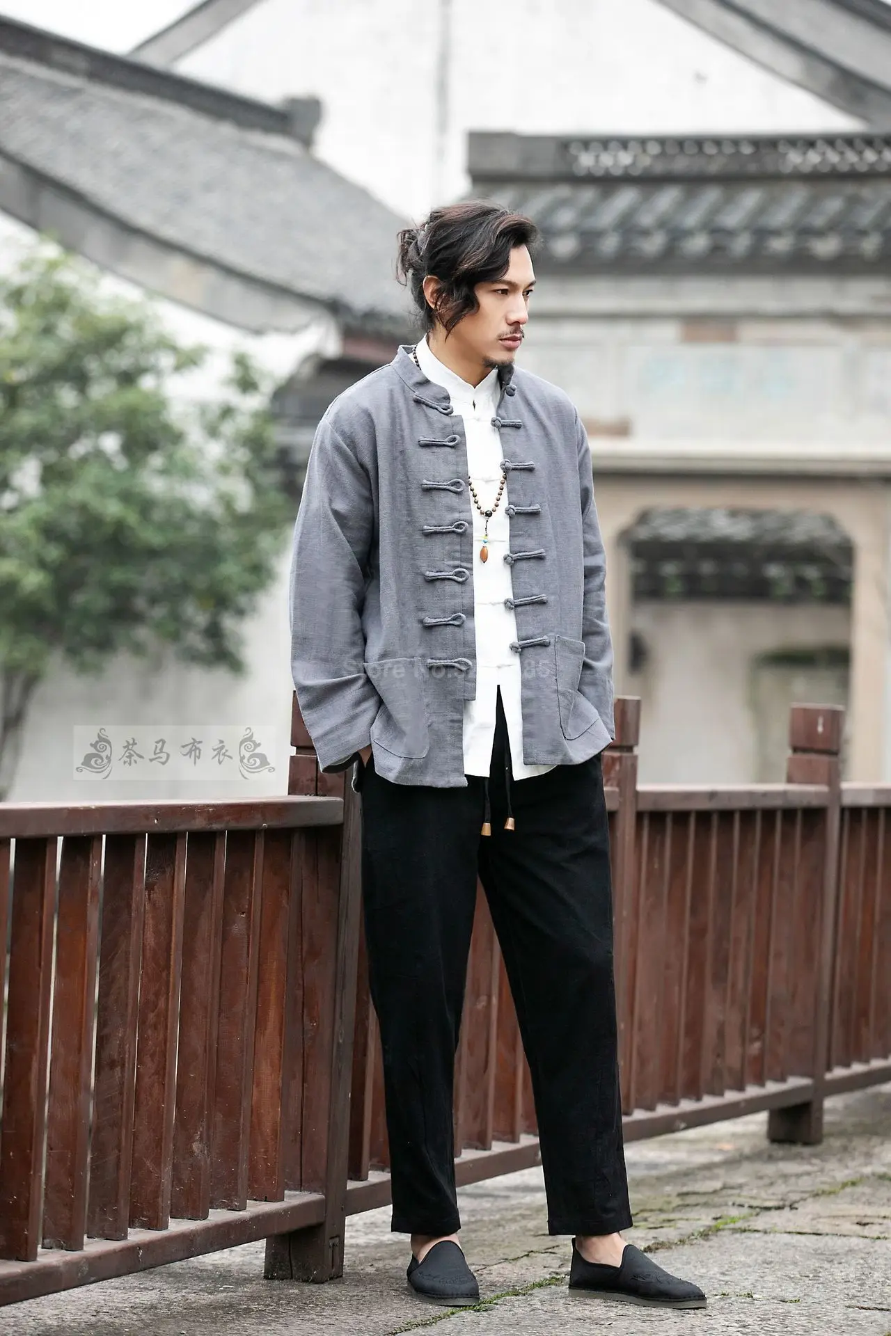 Осенние мужские льняные куртки Hanfu в китайском стиле, традиционные топы, костюм Tang, Свободная блуза с длинными рукавами, Восточная одежда Kung Fu Asia