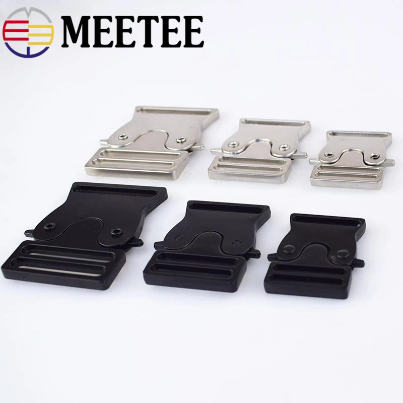 Meetee 2/5 шт. 25/30/38 мм металлическая сумка боковая застежка воротник собаки тканевая