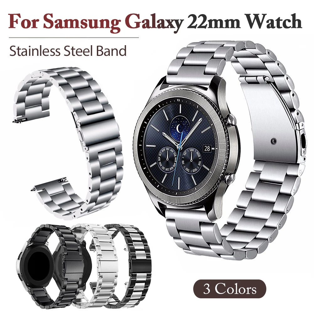 Ремешок из нержавеющей стали для часов Fossil Gen 5 Gear S3 Galaxy Watch 46 мм | Электроника