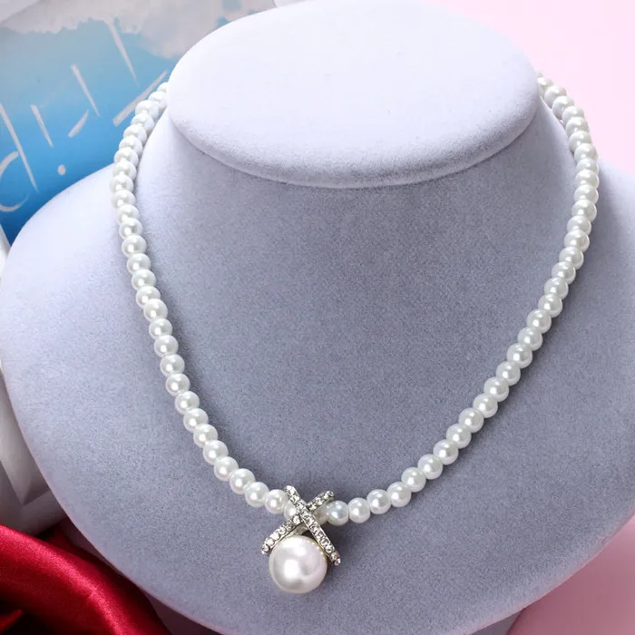 407 silver Колье MINHIN, имитация жемчуга, белый/черный бисер, стразы, лента, ожерелье s& Кулоны, массивное ожерелье для женщин - Окраска металла: 407 silver