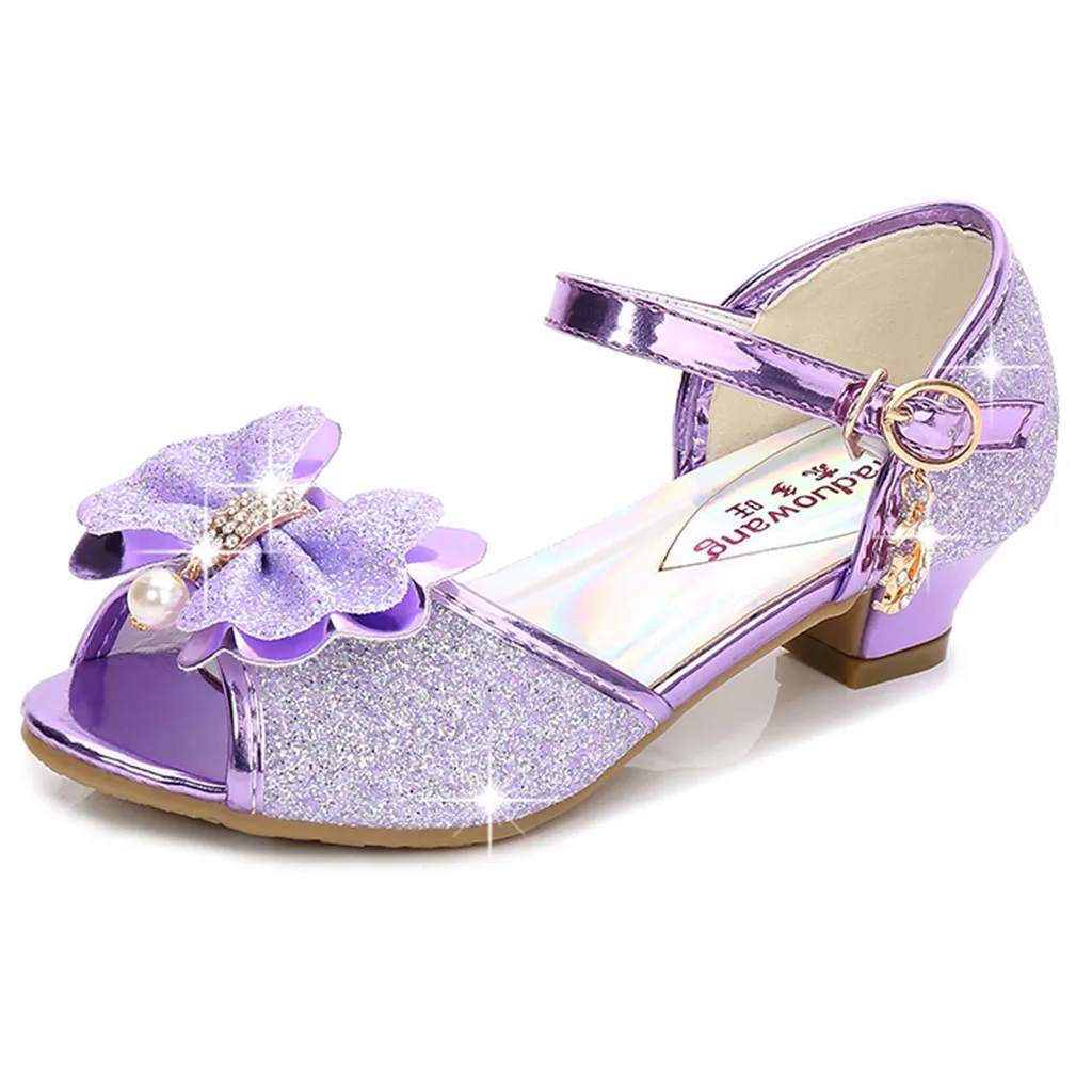 Детская обувь для маленьких девочек с жемчужинами и кристаллами принцессы