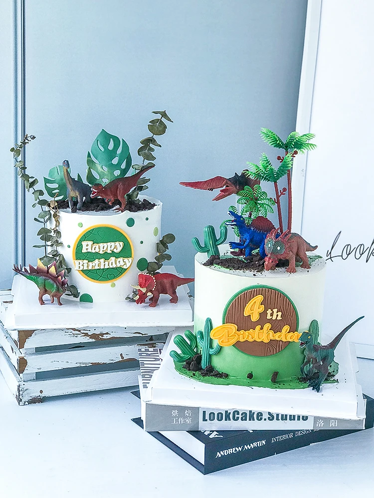 Темативечерние в виде динозавра топпер для торта на день рождения джунглях декор