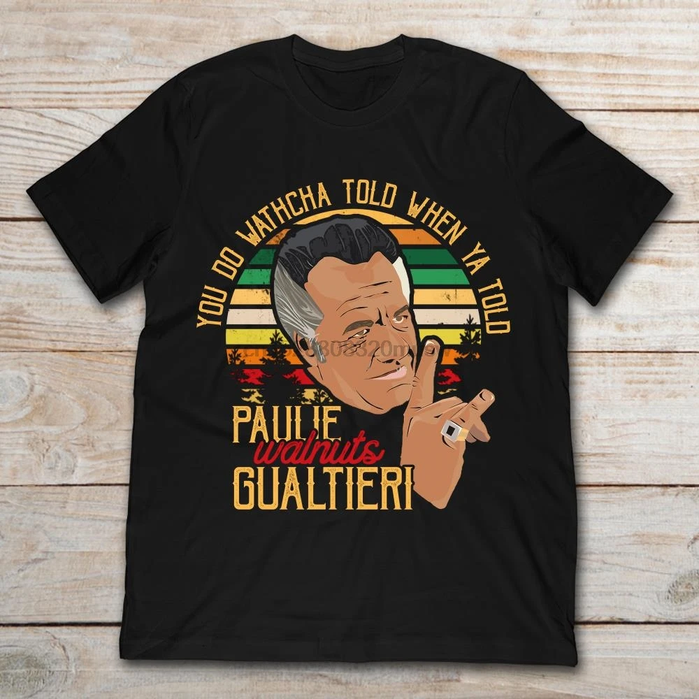 Винтажная Мужская футболка бренда You Do Watcha Tolo когда Ya Paulie Walnut Gualtieri с коротким