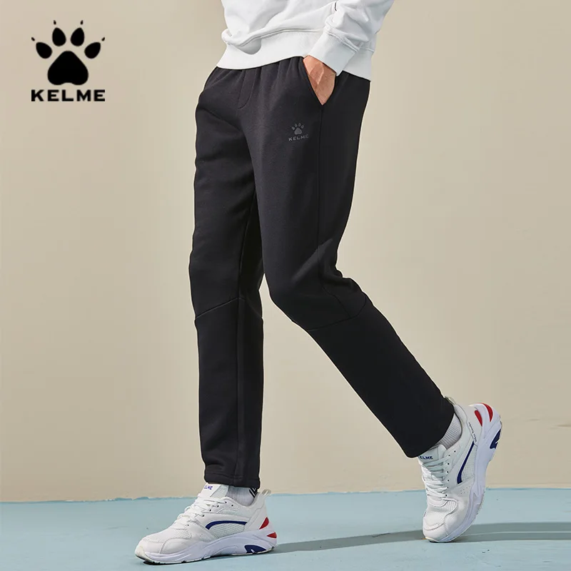 Мужские плотные спортивные брюки KELME теплые для осени и зимы свободные прямые