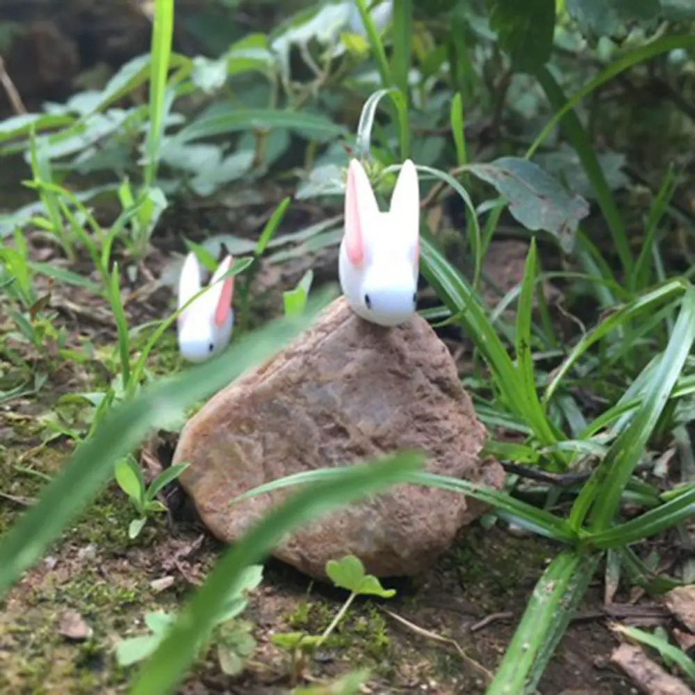 Мини кролик садовое украшение милая миниатюрная фигурка горшок для растений