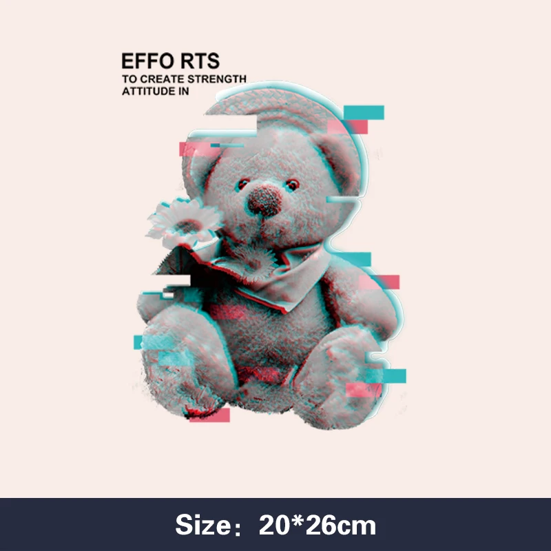 

Patches Appliqued thermo Stickers patches on clothes Iron on transfers for clothing Cool bear stickers iron on heat transfer