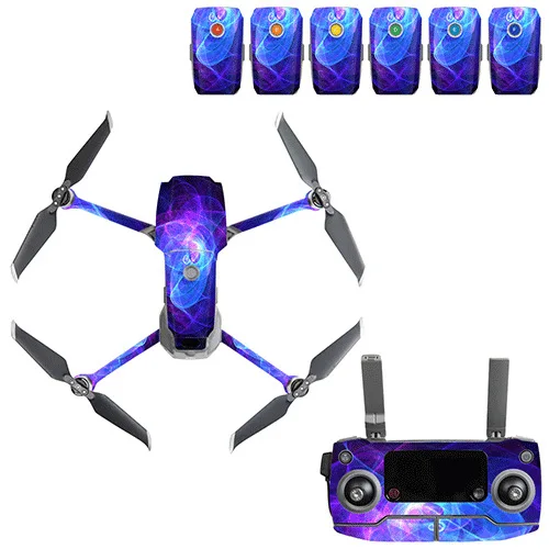 Прозрачный Граффити наклейка Skins Комплект для DJI Mavic 2 Drone Body sticker пустынный камуфляж наклейки аксессуары для кожи Mavic 2 PRO/Zoom - Цвет: Прозрачный