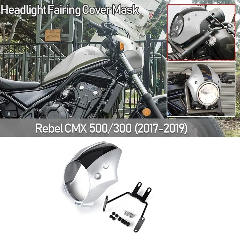 

Обтекатель для мотоциклетной фары, защитная маска, обтекатель для фар лобового стекла для Honda Rebel CMX 300 500 CMX300 2017-2019