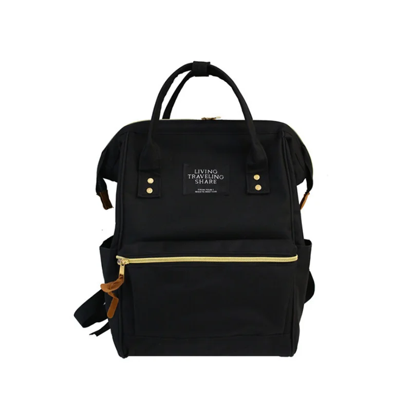 

Women Fashion Backpack Male Travel Multi-Pocket Casual Large Capacity Zip Hasp Canvas School Unisex Bag