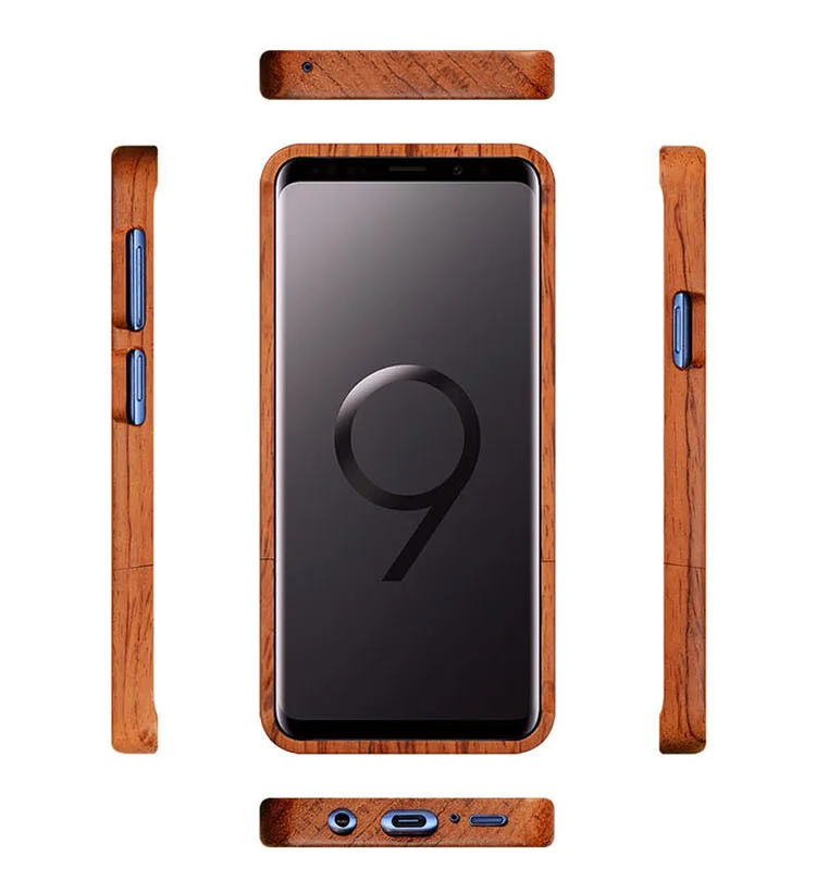 Чехол LYBALL для телефона Samsung Galaxy S8 S9 + твердая задняя крышка из натурального дерева