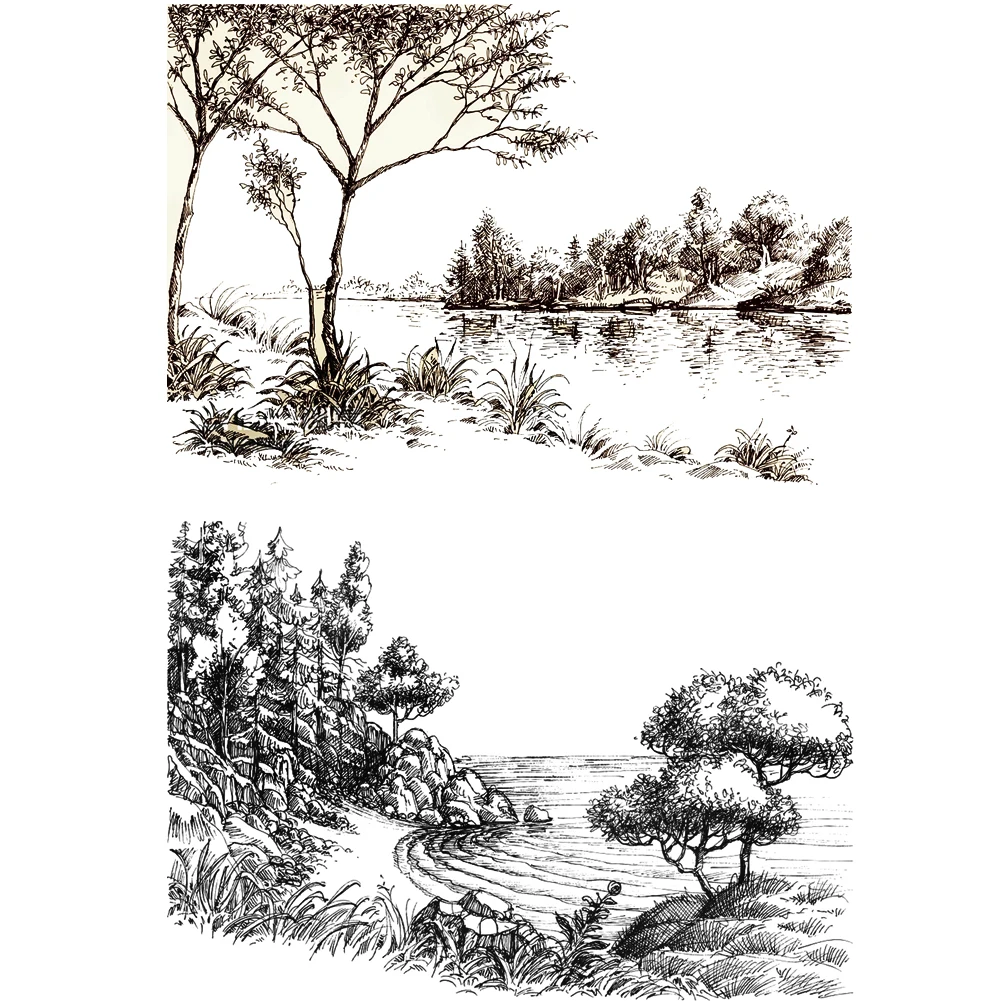 

ZhuoAng Tree Clear Stamp / DIY scrapbook / album decoration transparent seal / seamless seal