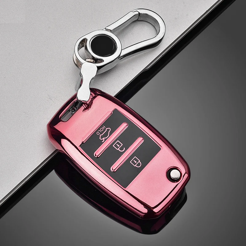 Высококачественный автомобильный чехол для ключей из ТПУ Kia Rio 3 K2 Ceed Cerato K3 Sportage 4