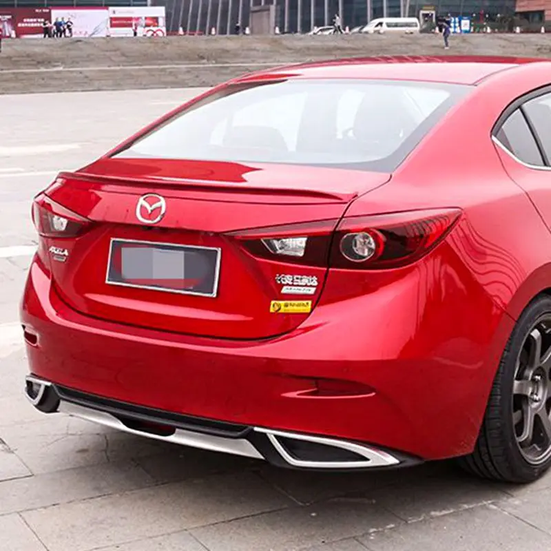 

Hot ABS Plastic Unpainted Primer Color Rear Trunk Wing Spoiler Car Accessories Fit For Mazda 3 Axela Sedan 4Doors 2014 2015 2016