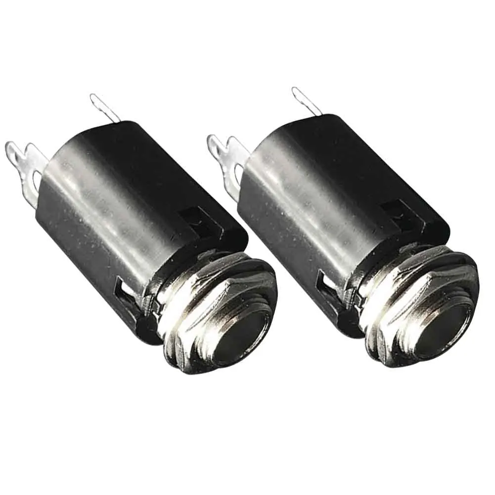 2pcs 6.35mm Input Repair Guitar Endpin Jack Output Socket Replacement Parts Luthier EQ Pickup Musical Instrument Metal Bass | Спорт и