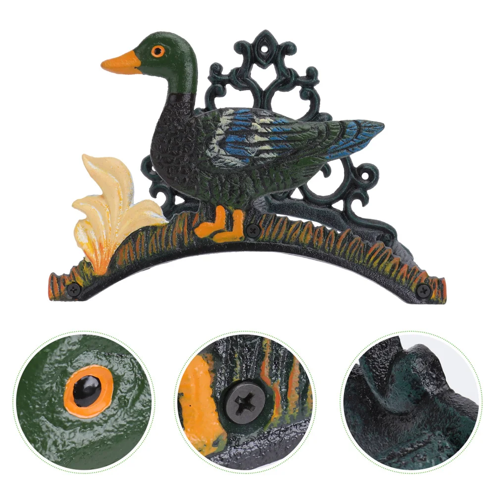 

1pc Wall Mounted Water Pipe Hanging Rack Iron Duck Shape Water Hose Holder